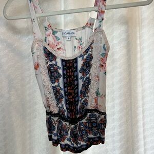 Vintage inspired Sugarhigh crop tank.